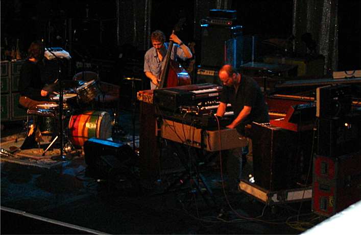 Medeski, Martin, & Wood at soundcheck